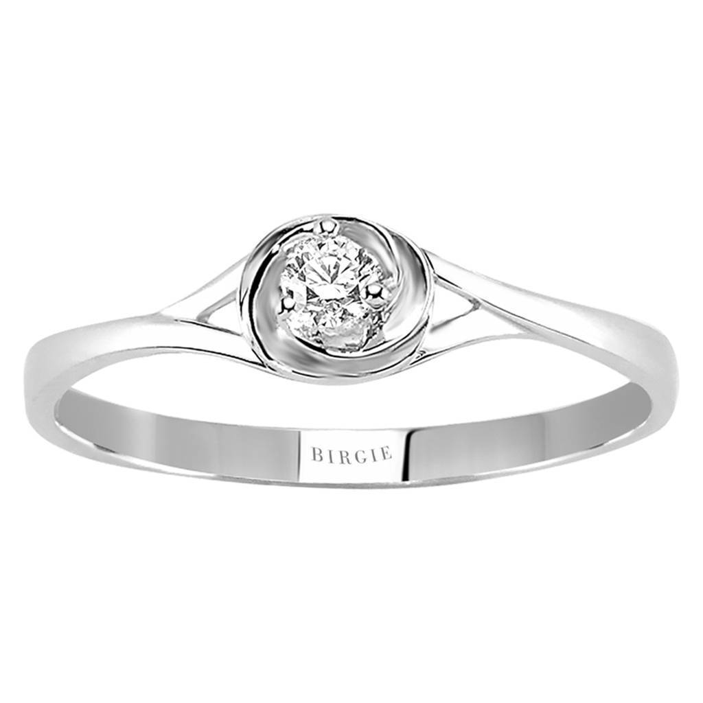 Bague solitaire diamant 0,08 carat