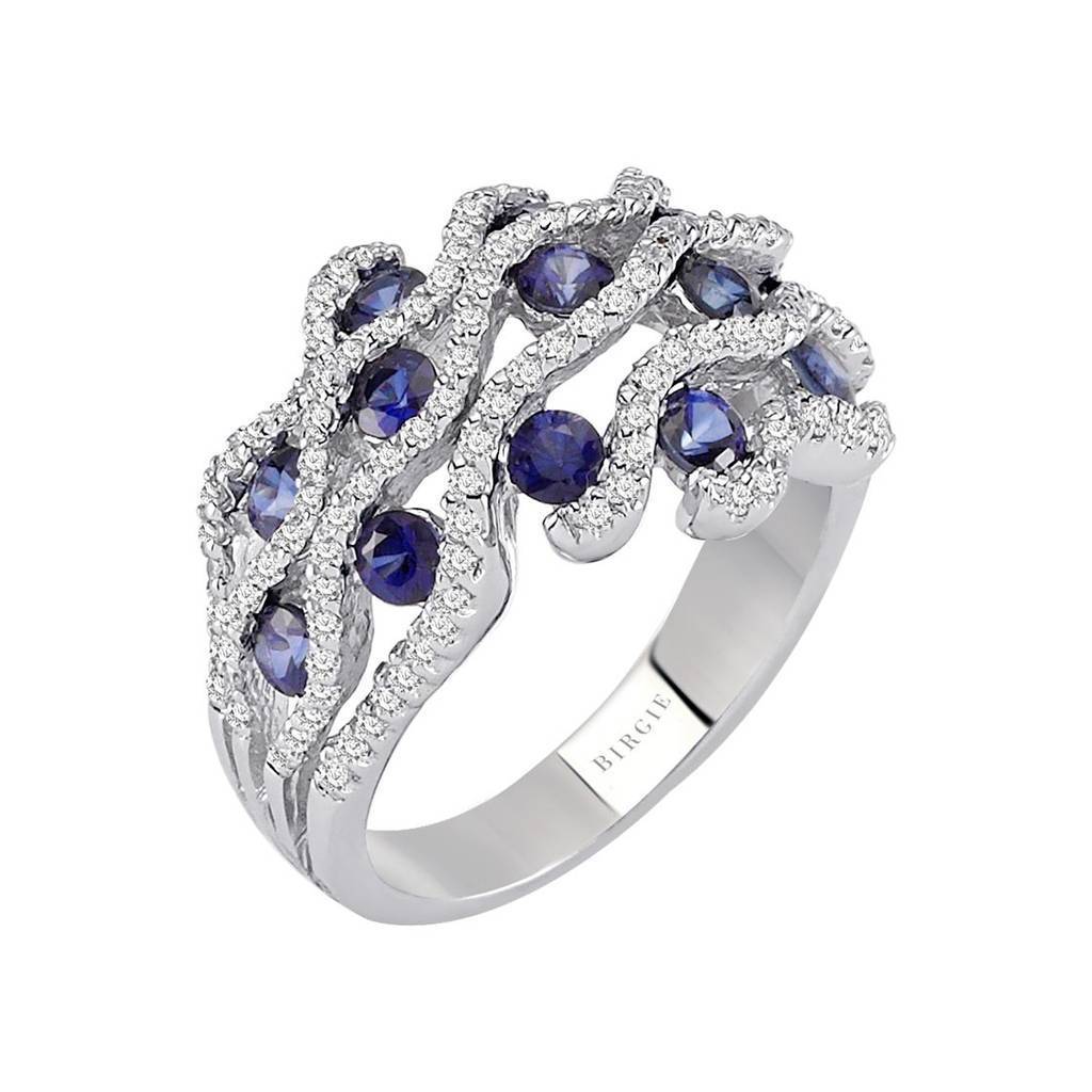 Bague diamant et saphir