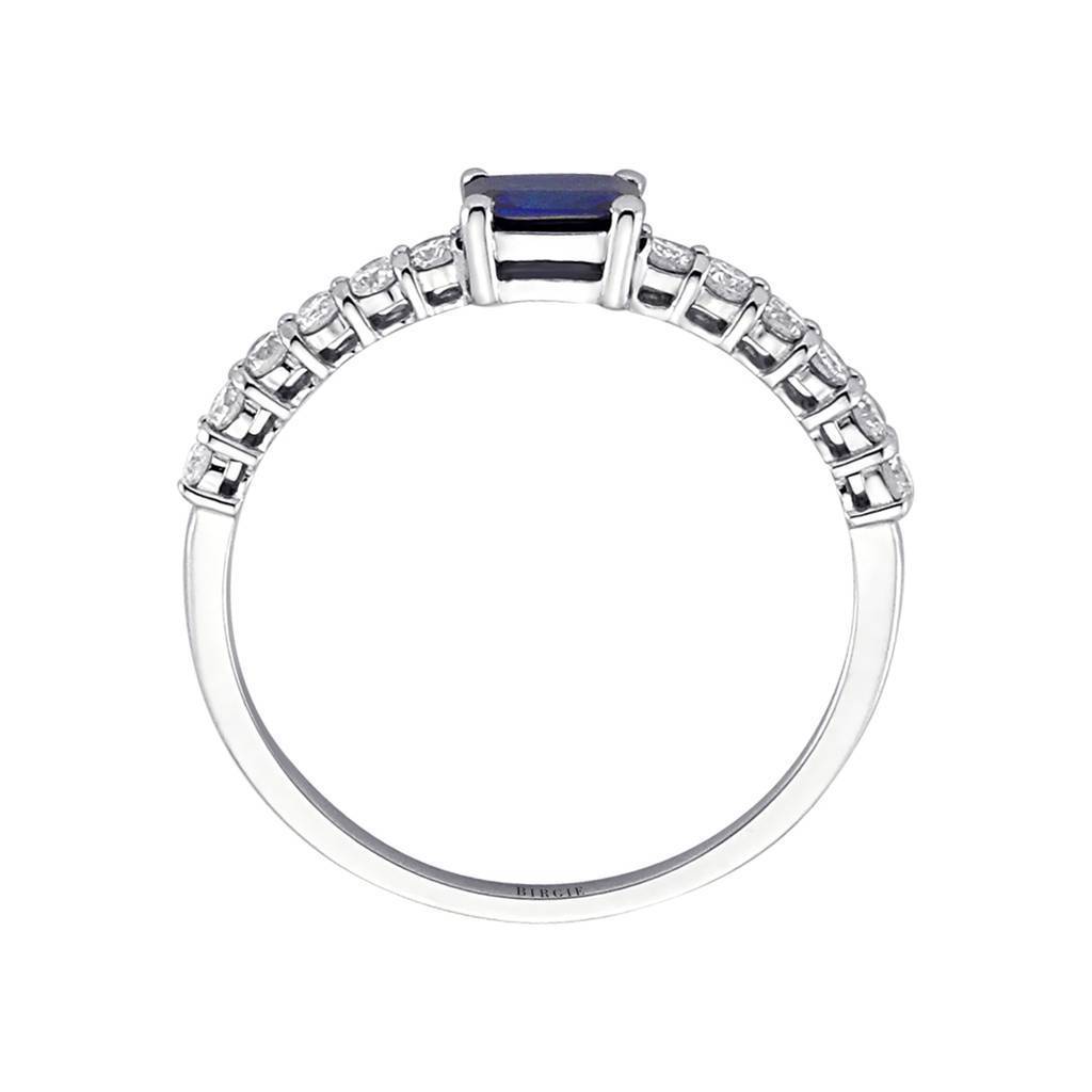 Diamond and Baguette Sapphire Ring