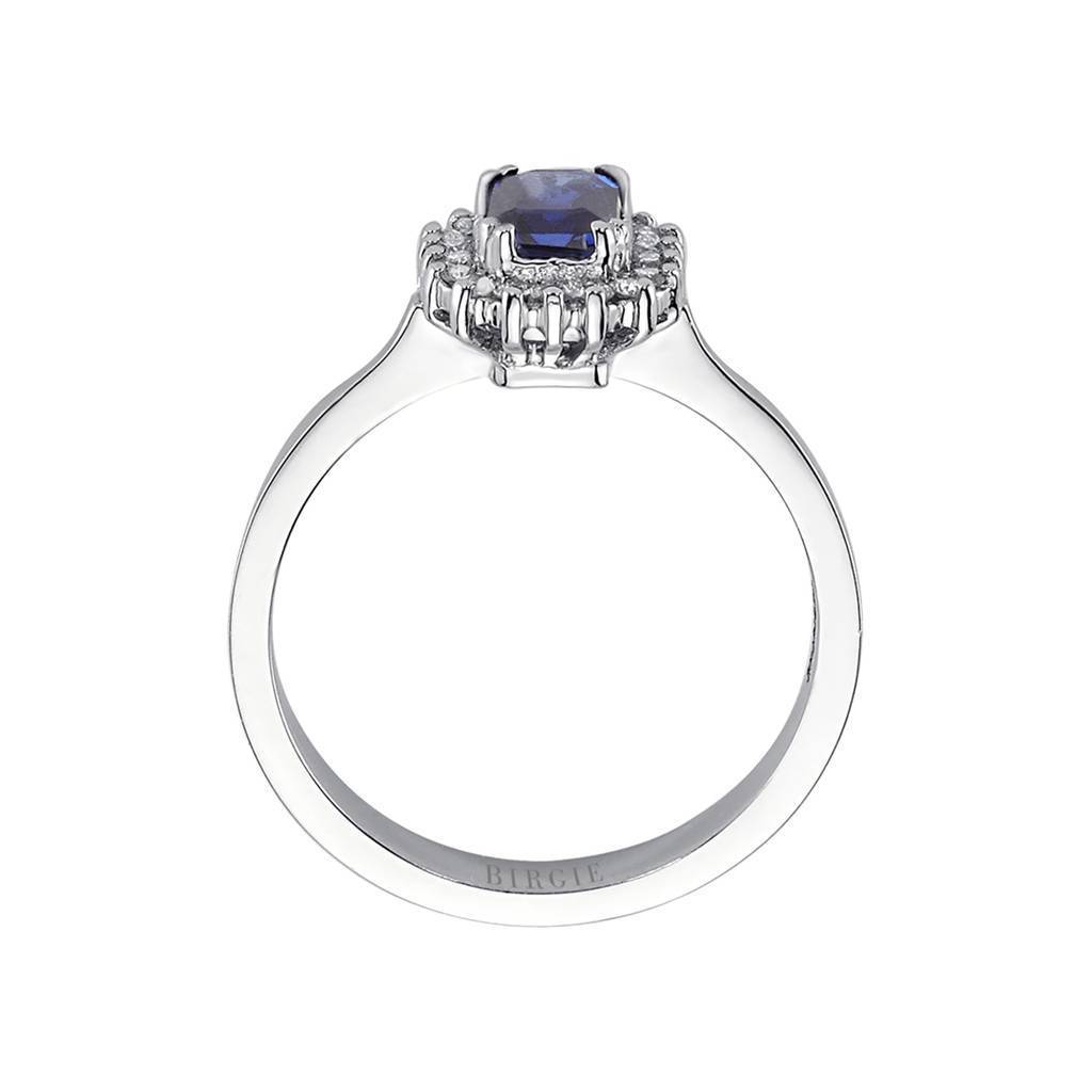Bague Diamant et Saphir Octogone