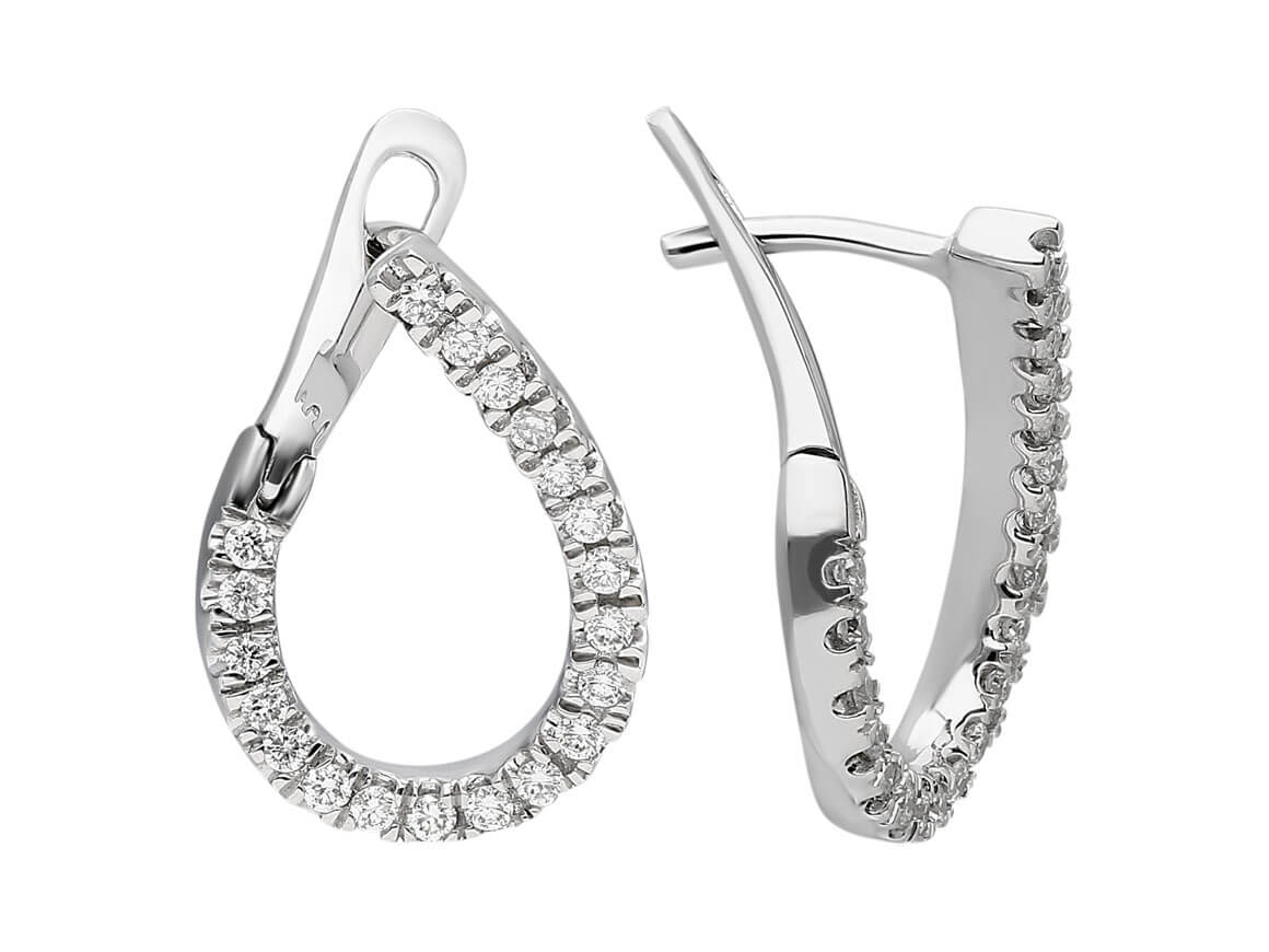 Boucles d'oreilles créoles diamant