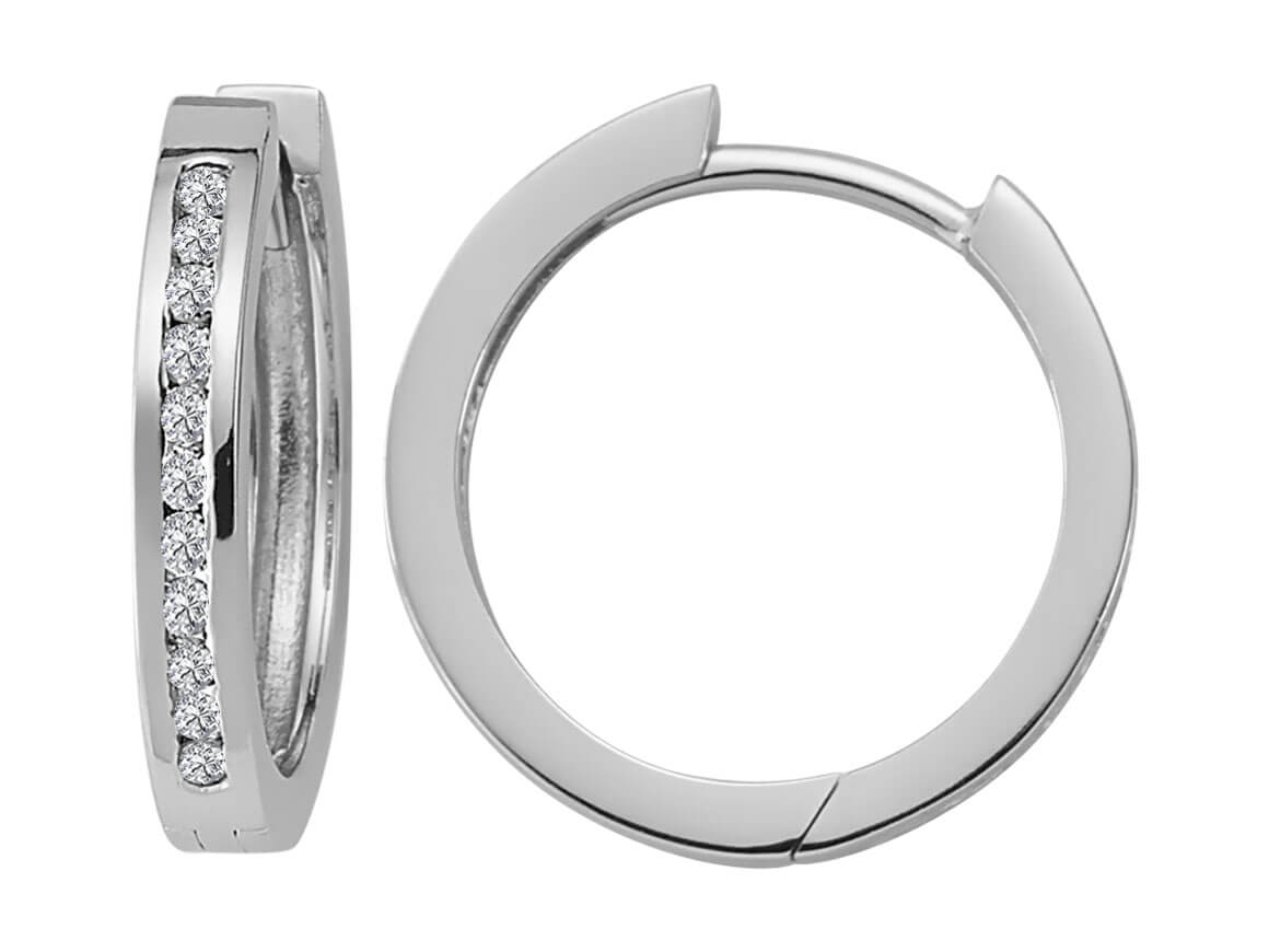 Boucles d'oreilles créoles diamant