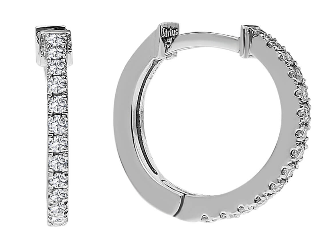 Boucles d'oreilles créoles diamant