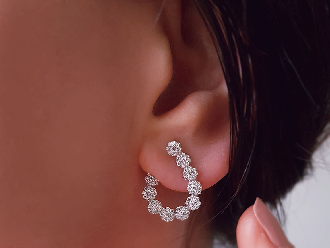Diamond Hoop Earrings