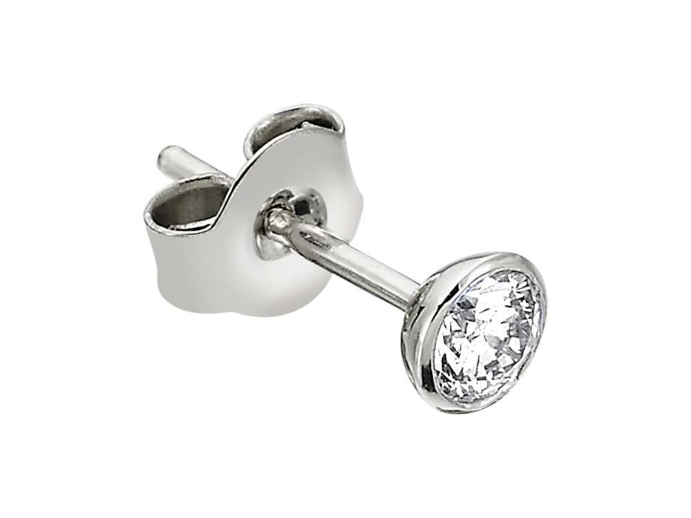 Boucles d'oreilles à tige avec diamant solitaire de 0,19 carat pour hommes