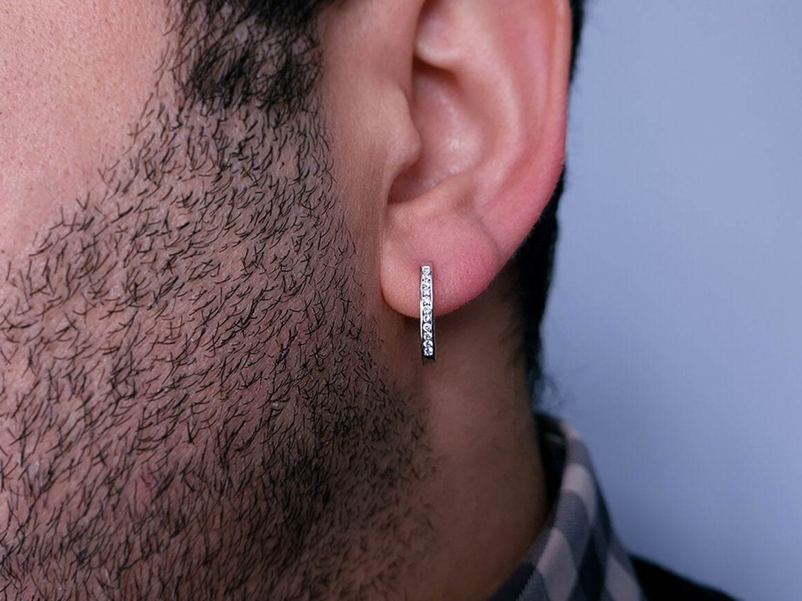 Diamond Hoop Earrings