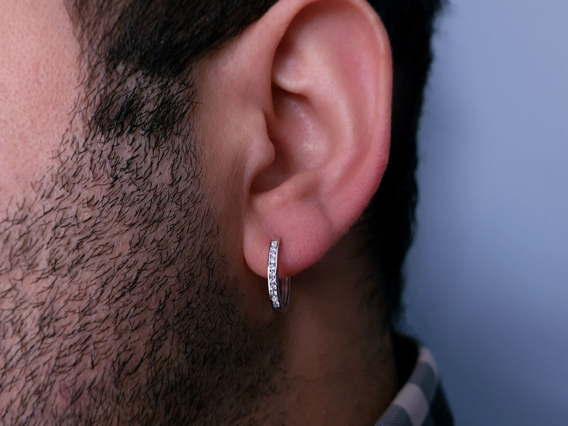 Diamond Hoop Earrings