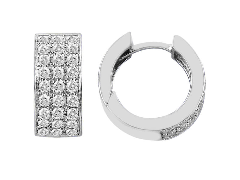 Boucles d'oreilles créoles diamant