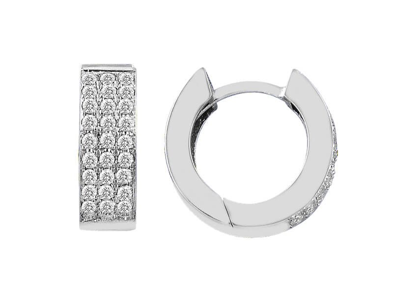 Boucles d'oreilles créoles diamant