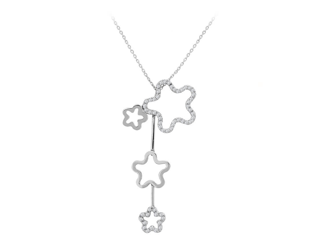 Collier étoile diamant