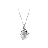 Diamond and pearl necklace