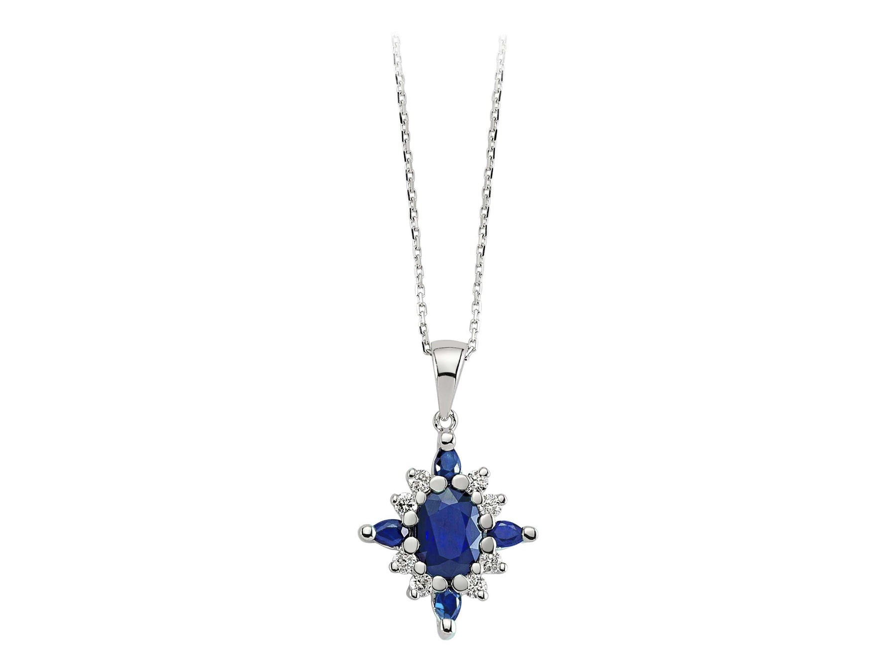 Diamond and Sapphire Necklace