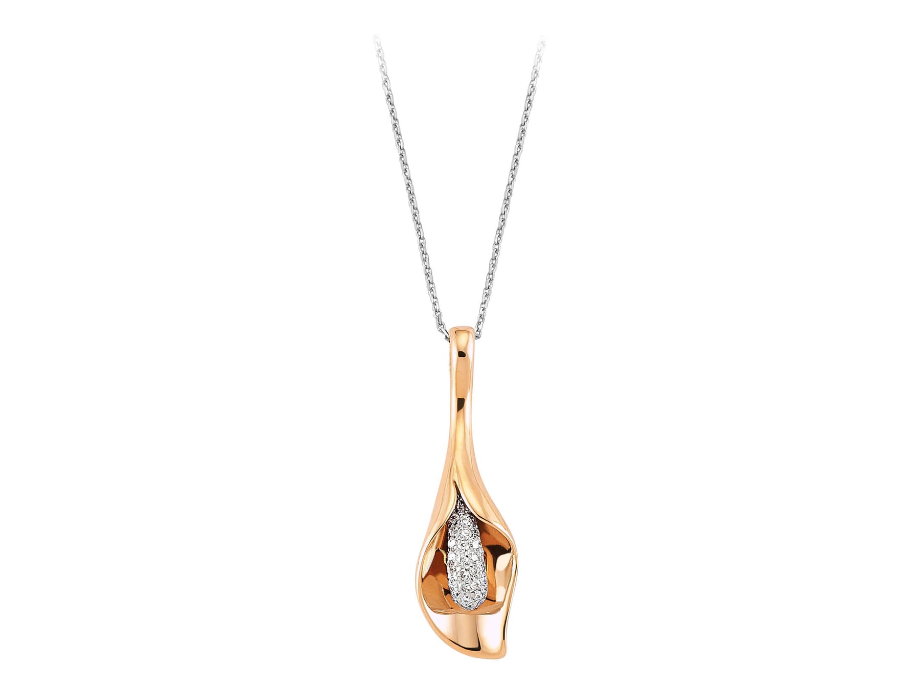 Collier fleur diamant