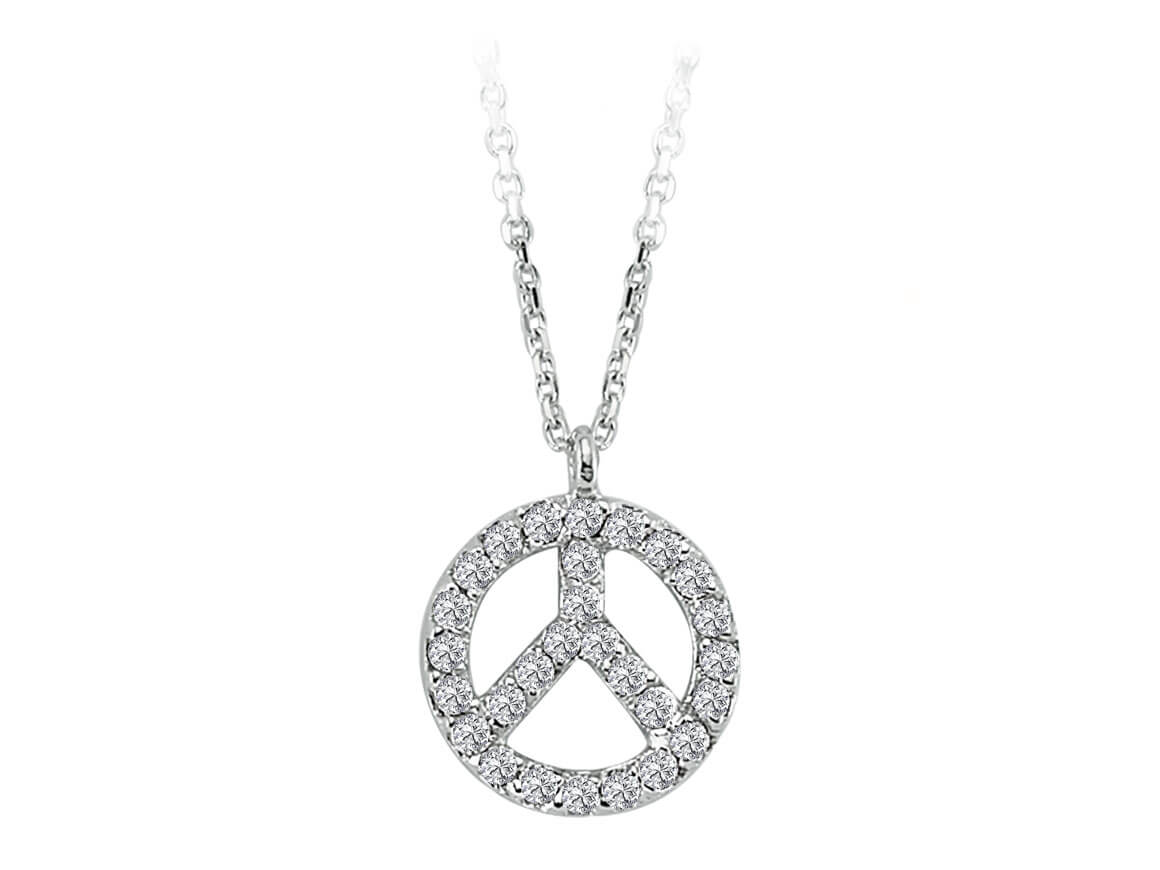 Diamond Peace Necklace