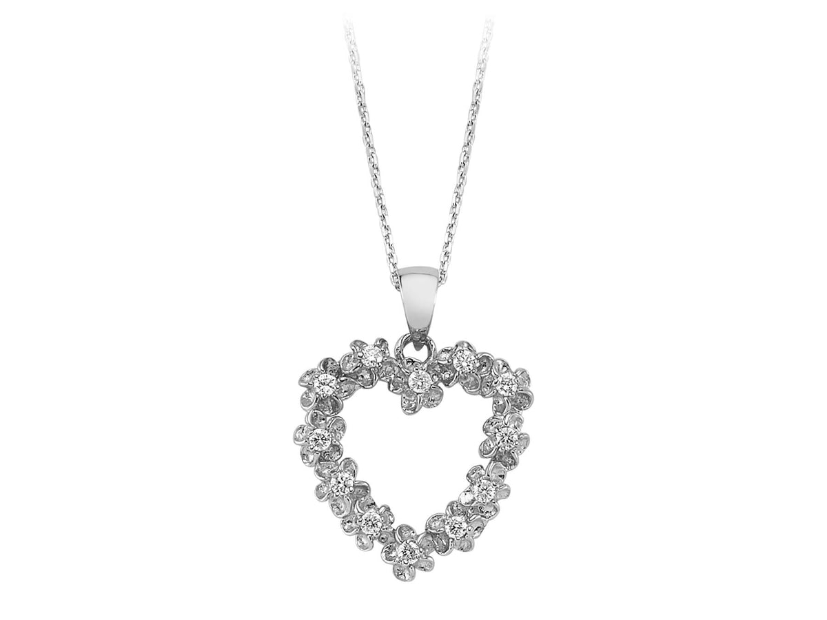 Collier coeur diamant