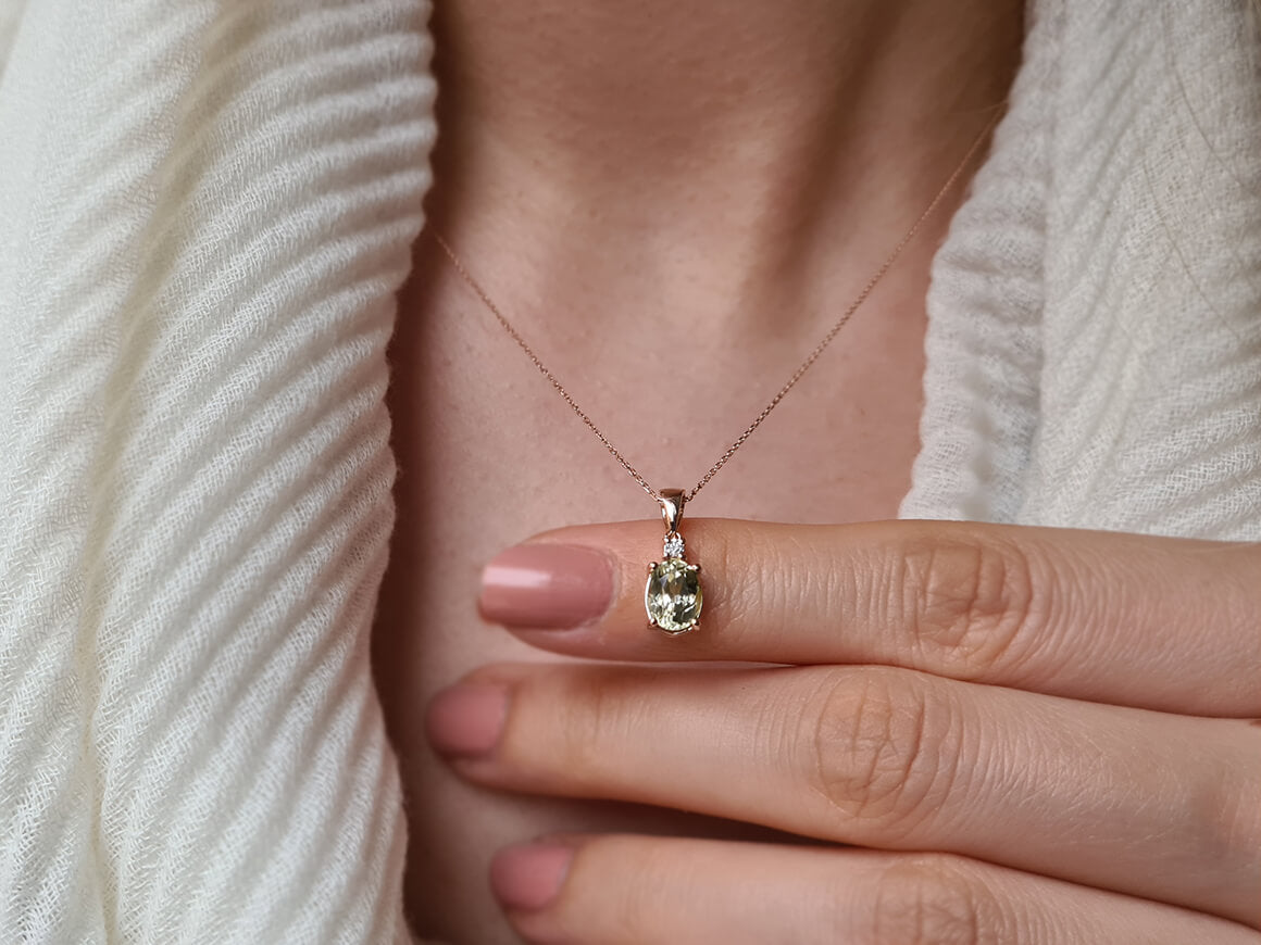 Collier Harmony Diamant et Ovale Zultanite