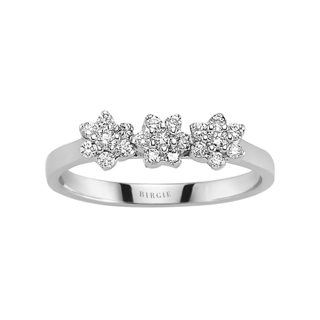 Diamond Tria Daisy Ring