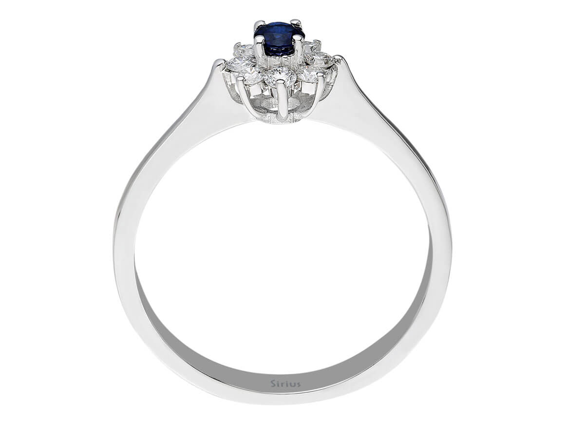Diamond and Sapphire Daisy Ring