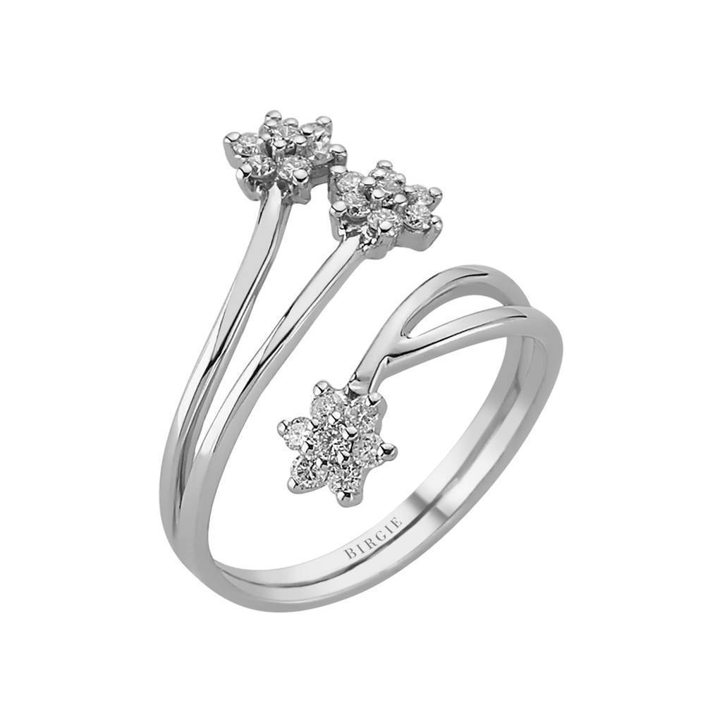 Diamond Tria Flower Ring