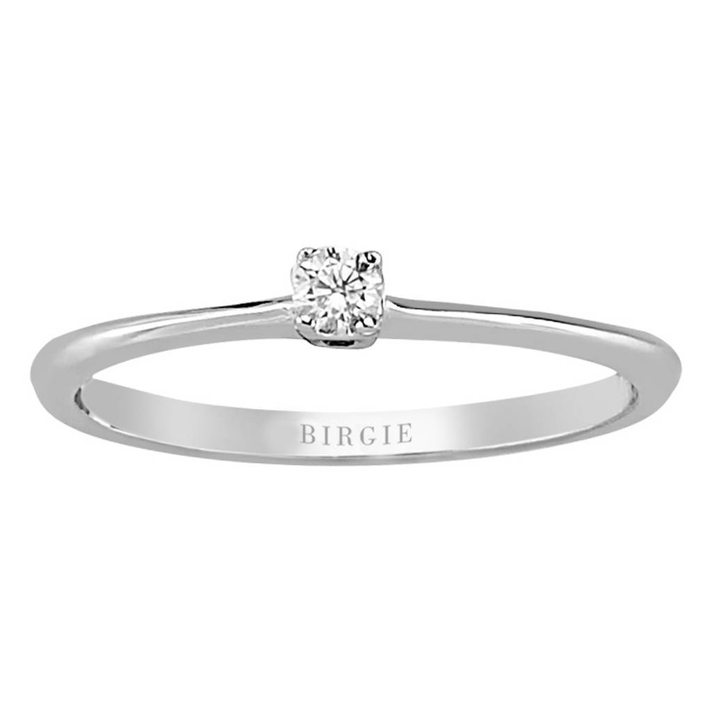 Bague solitaire diamant 0,06 carat