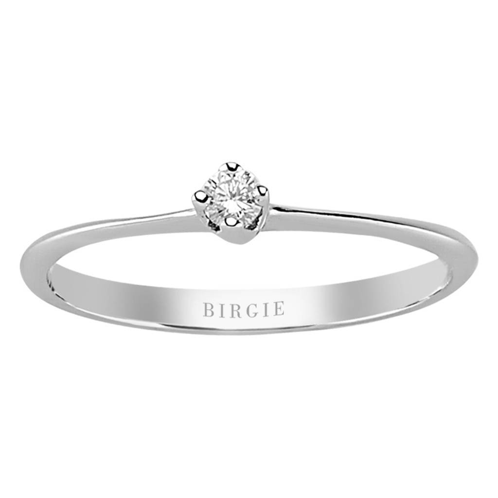 Bague solitaire diamant 0,07 carat