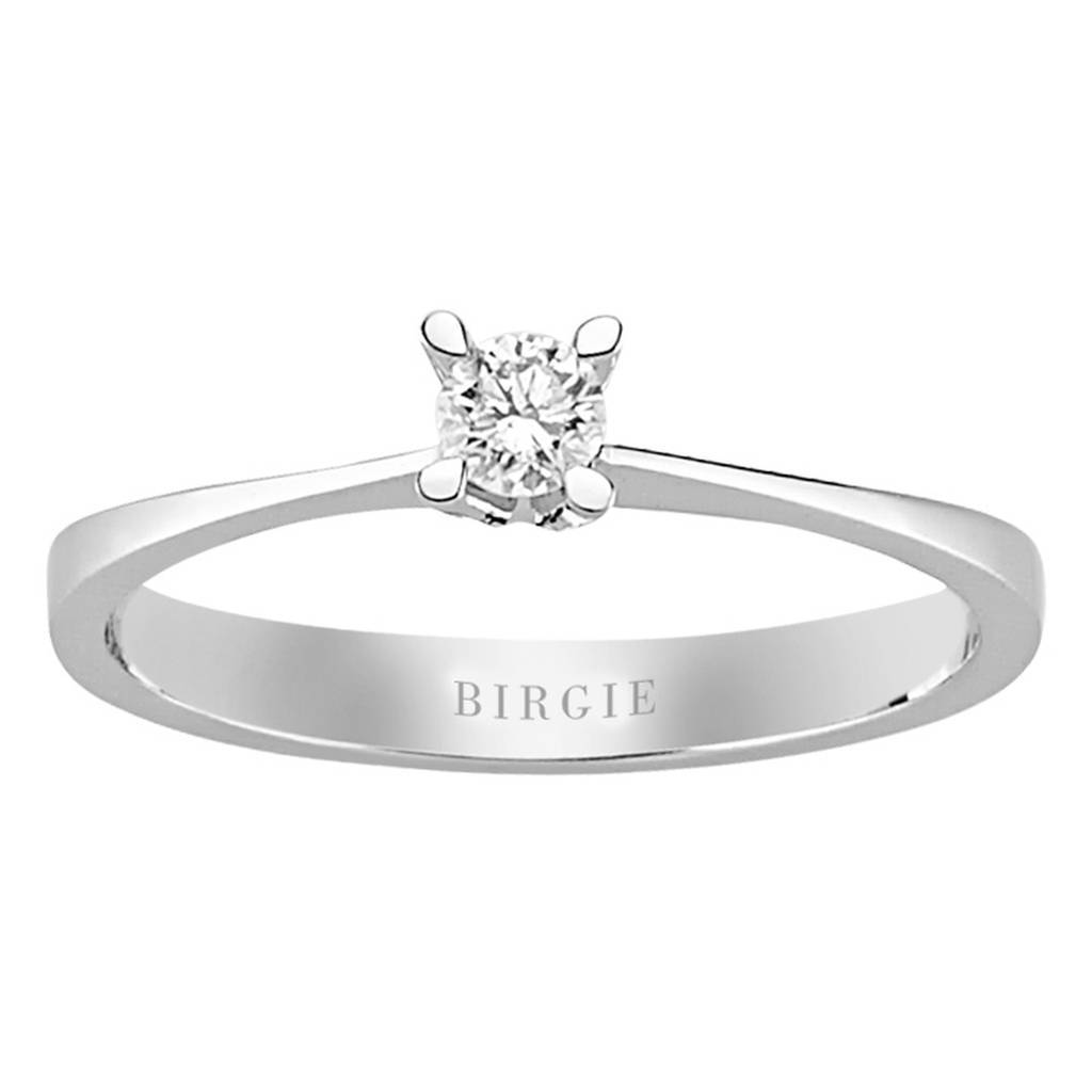 Bague solitaire diamant 0,09 carat