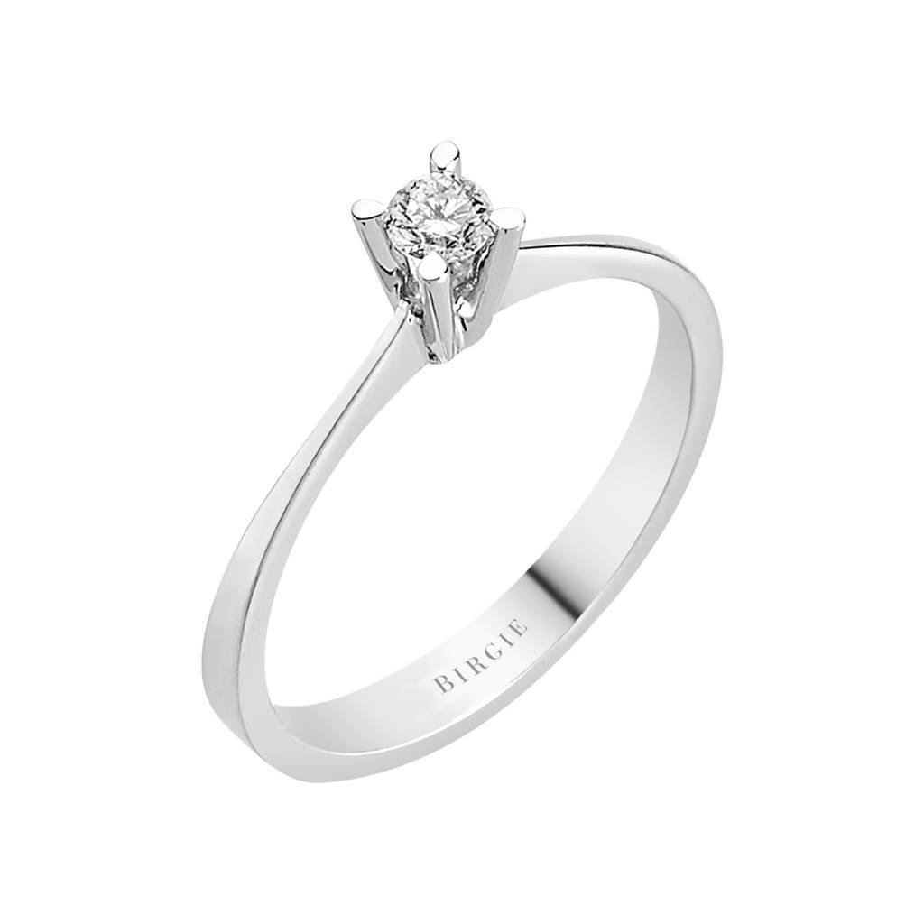 Bague solitaire diamant 0,09 carat