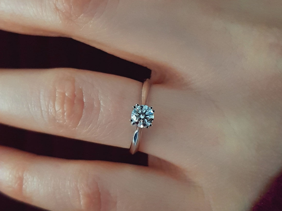 0.49 carat diamond solitaire ring