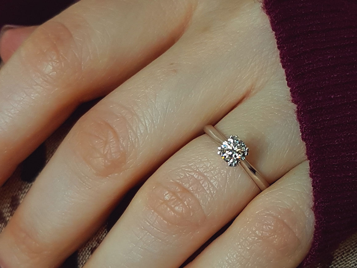 0.49 carat diamond solitaire ring