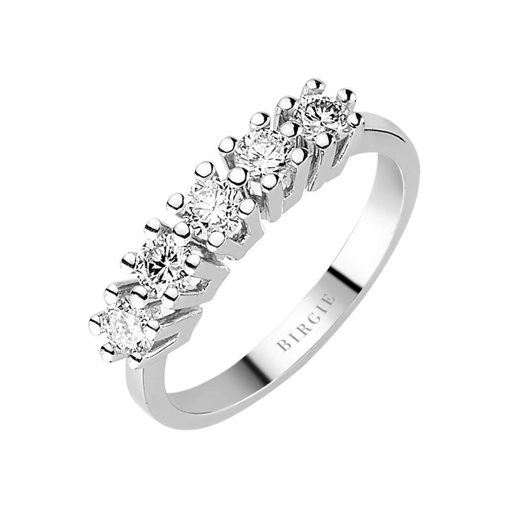 Alliance 5 pierres diamant 0,70 carat