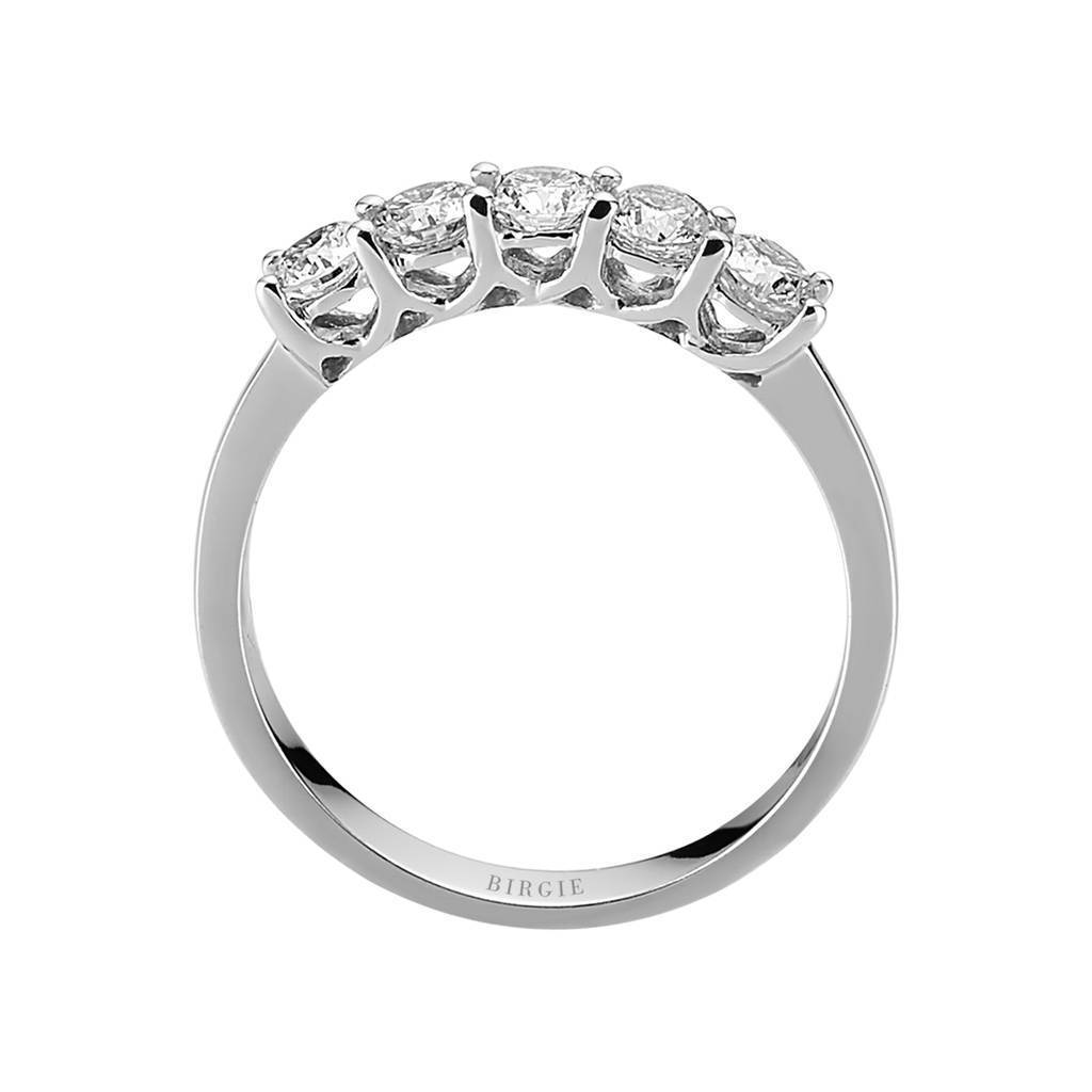 Alliance 5 pierres diamant 0,81 carat