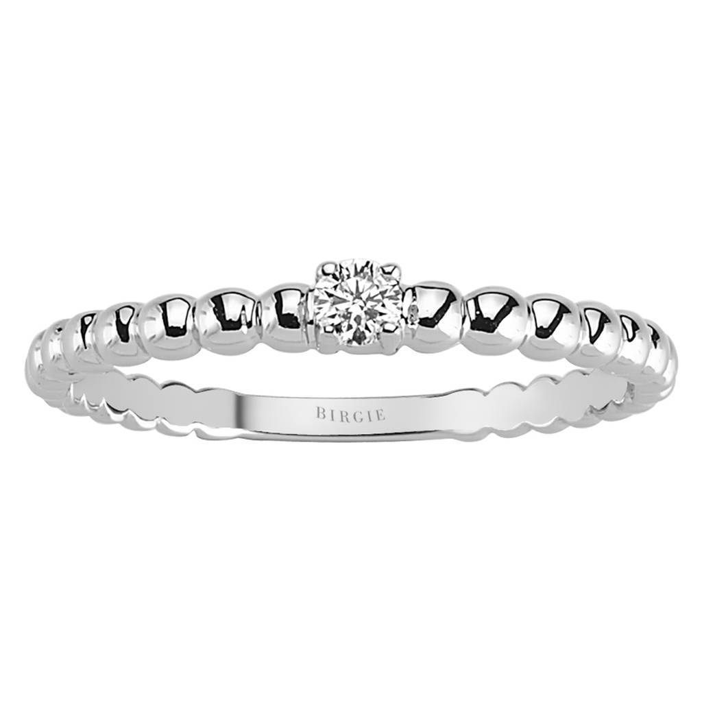 Bague solitaire diamant 0,07 carat