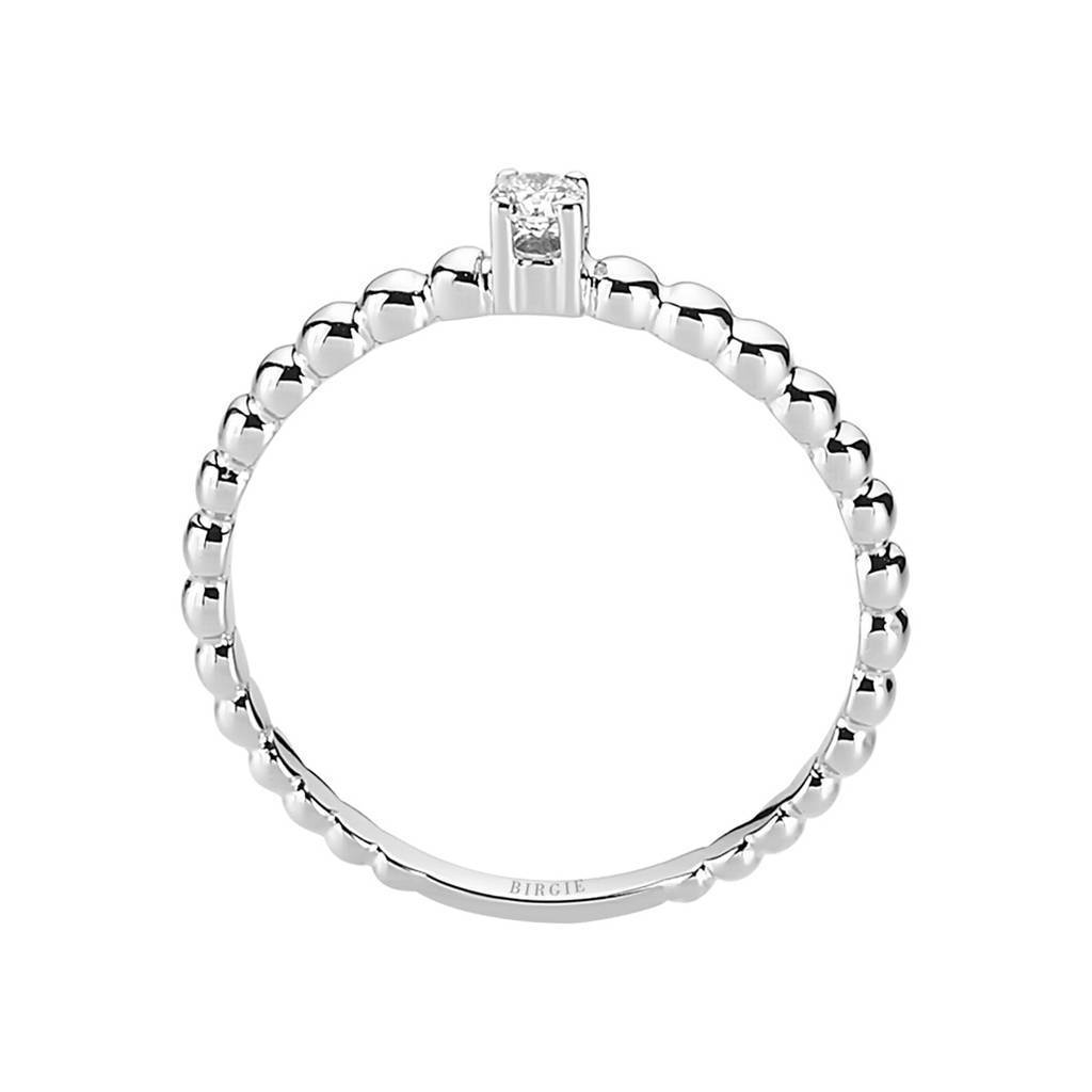 Bague solitaire diamant 0,07 carat