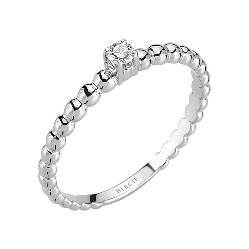 Bague solitaire diamant 0,07 carat