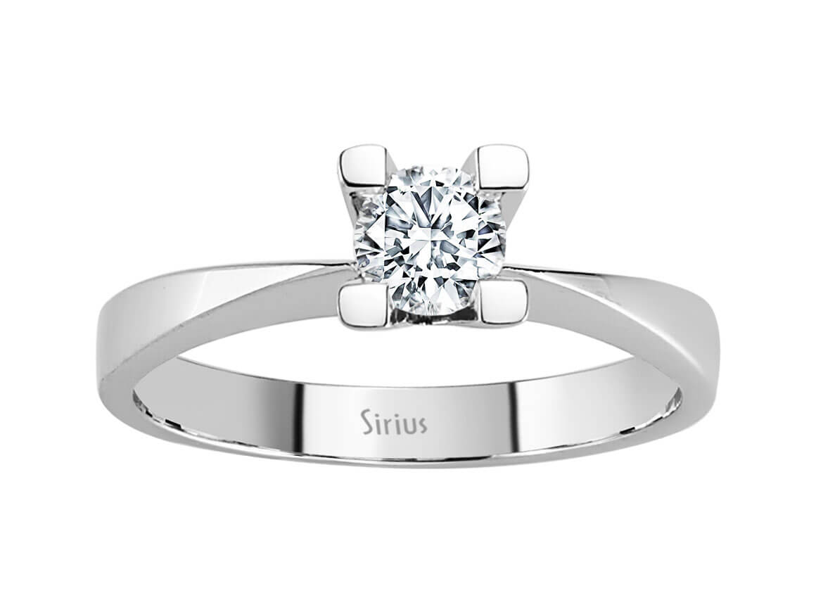 Bague solitaire diamant 0,41 carat