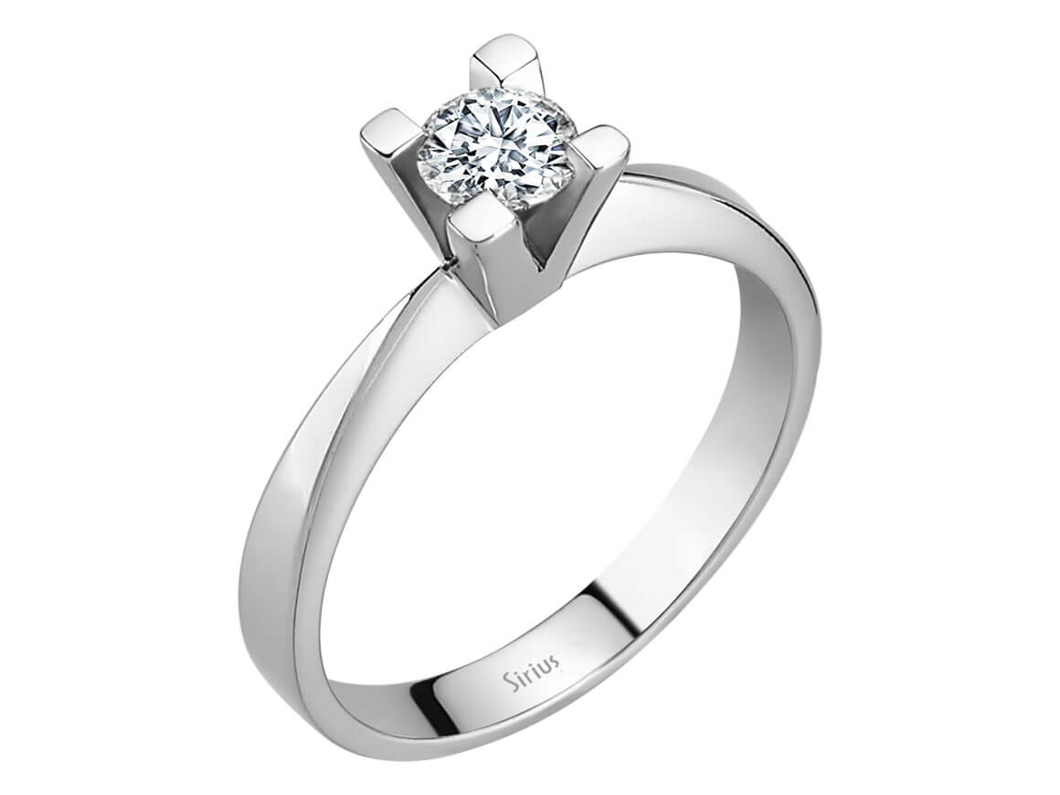 Bague solitaire diamant 0,41 carat