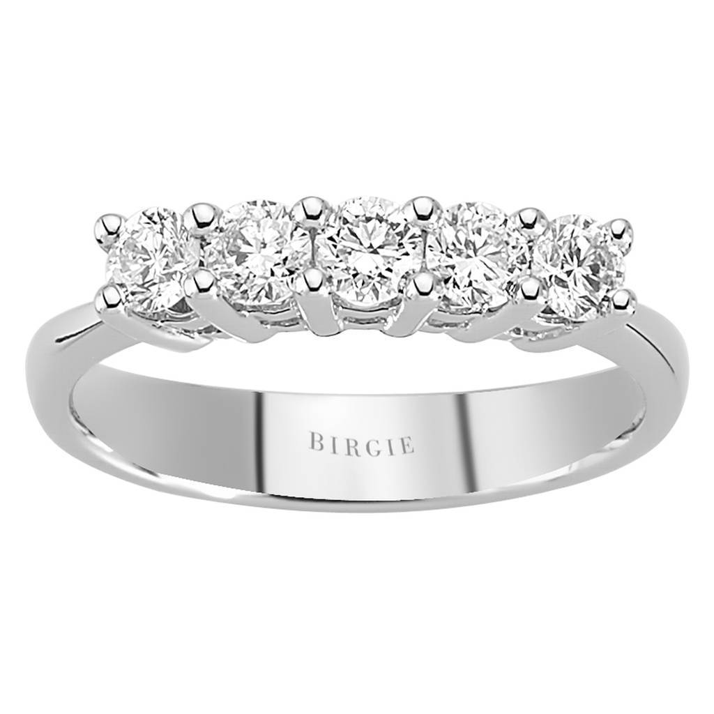 Alliance 5 pierres diamant 0,71 carat
