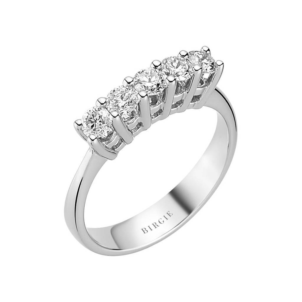 Alliance 5 pierres diamant 0,71 carat