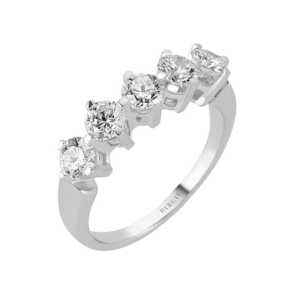 Alliance 5 pierres diamant 1,23 carat