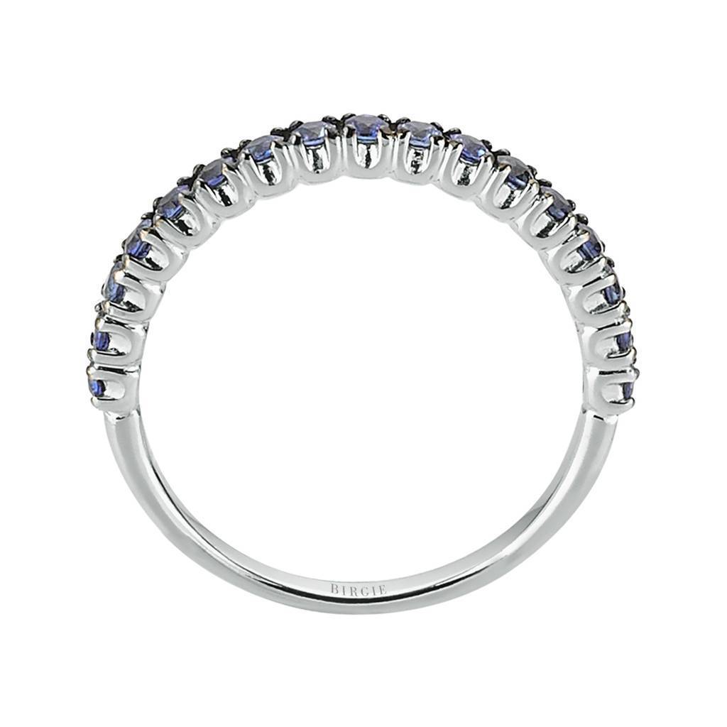 Alliance demi-rond saphir