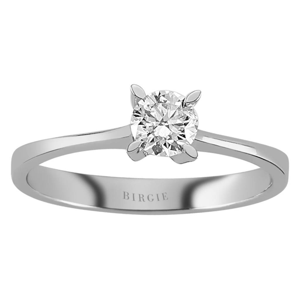 Bague solitaire diamant 0,38 carat