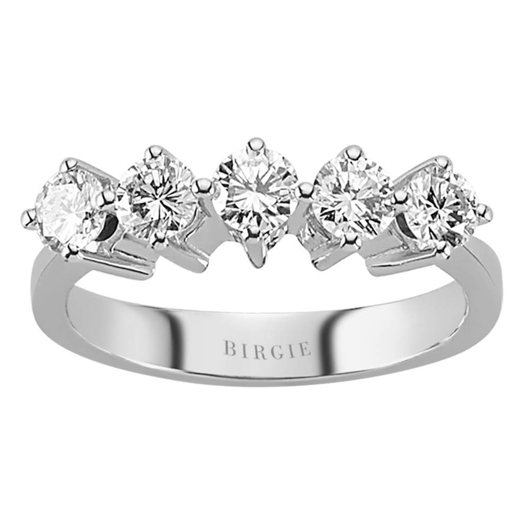 Alliance 5 pierres diamant 0,81 carat