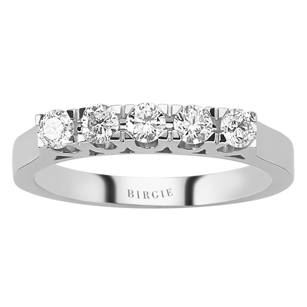 Alliance de 5 pierres Diaman 0,38 carat