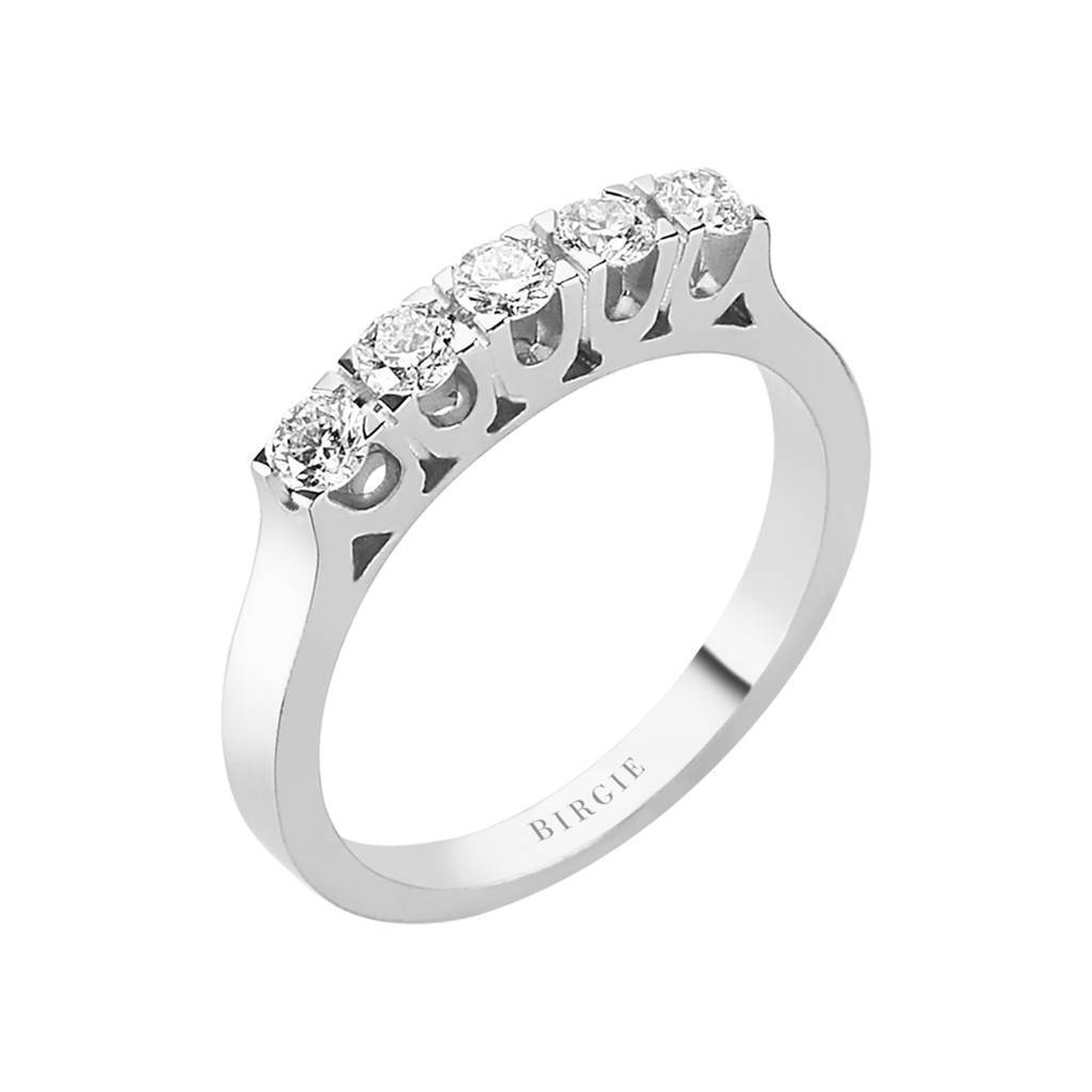 Alliance de 5 pierres Diaman 0,38 carat