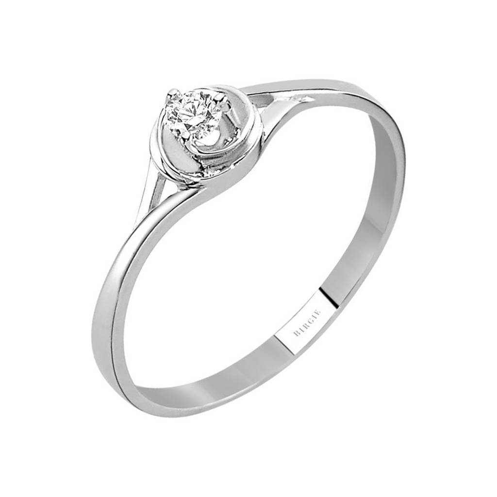 Bague solitaire diamant 0,08 carat