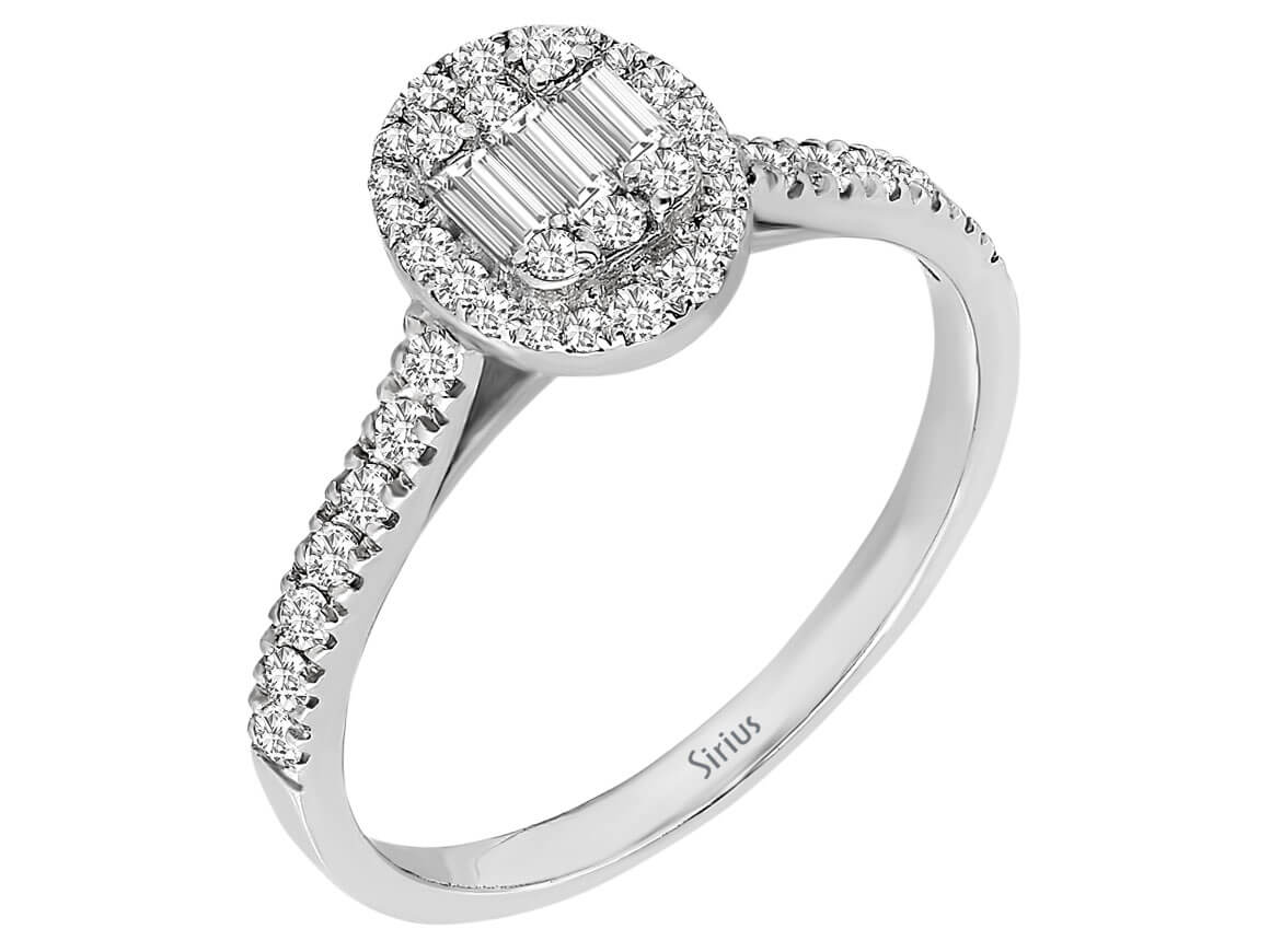 Bague shops baguette diamant