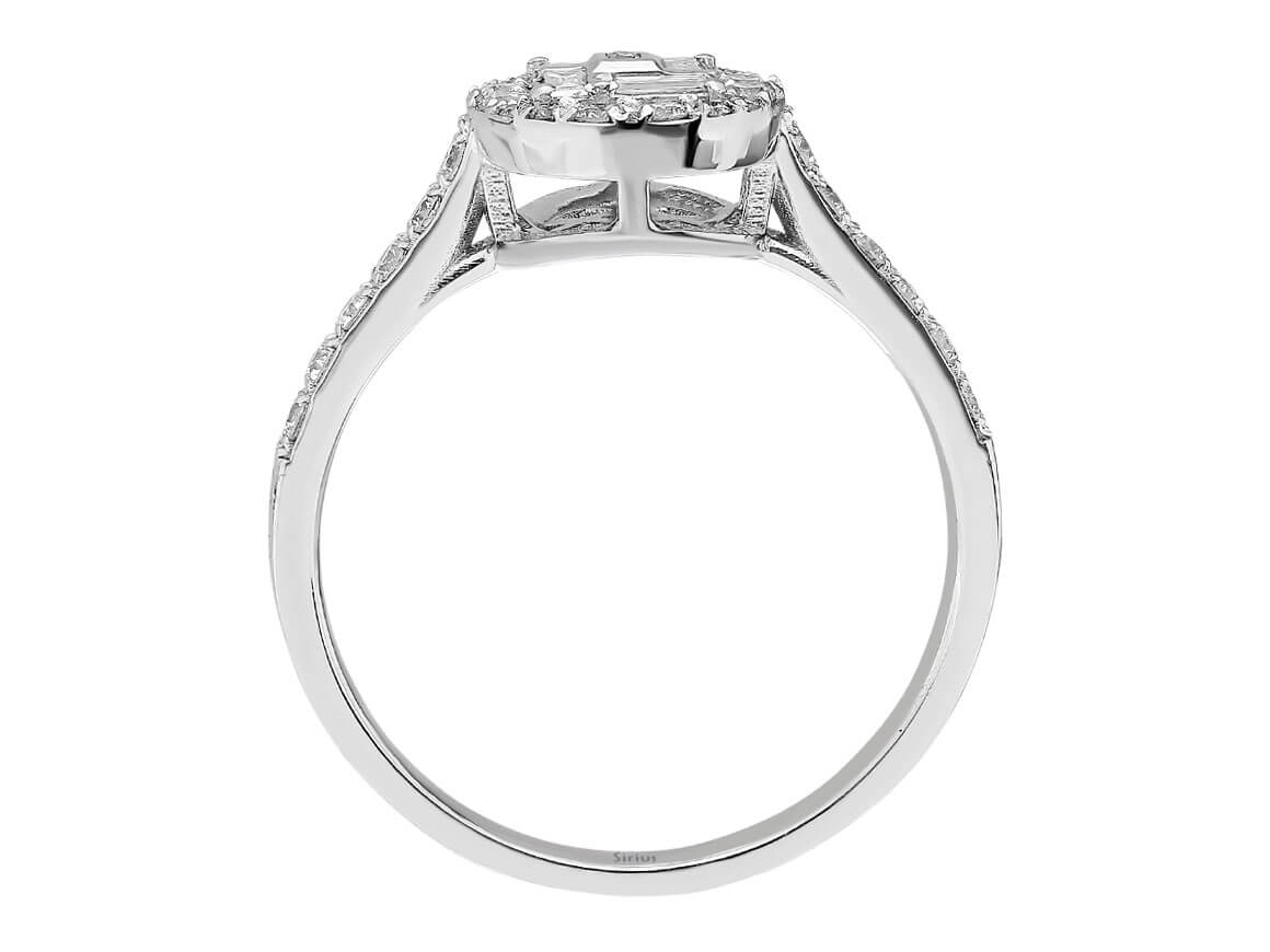 0.46 total carat diamond baguette ring