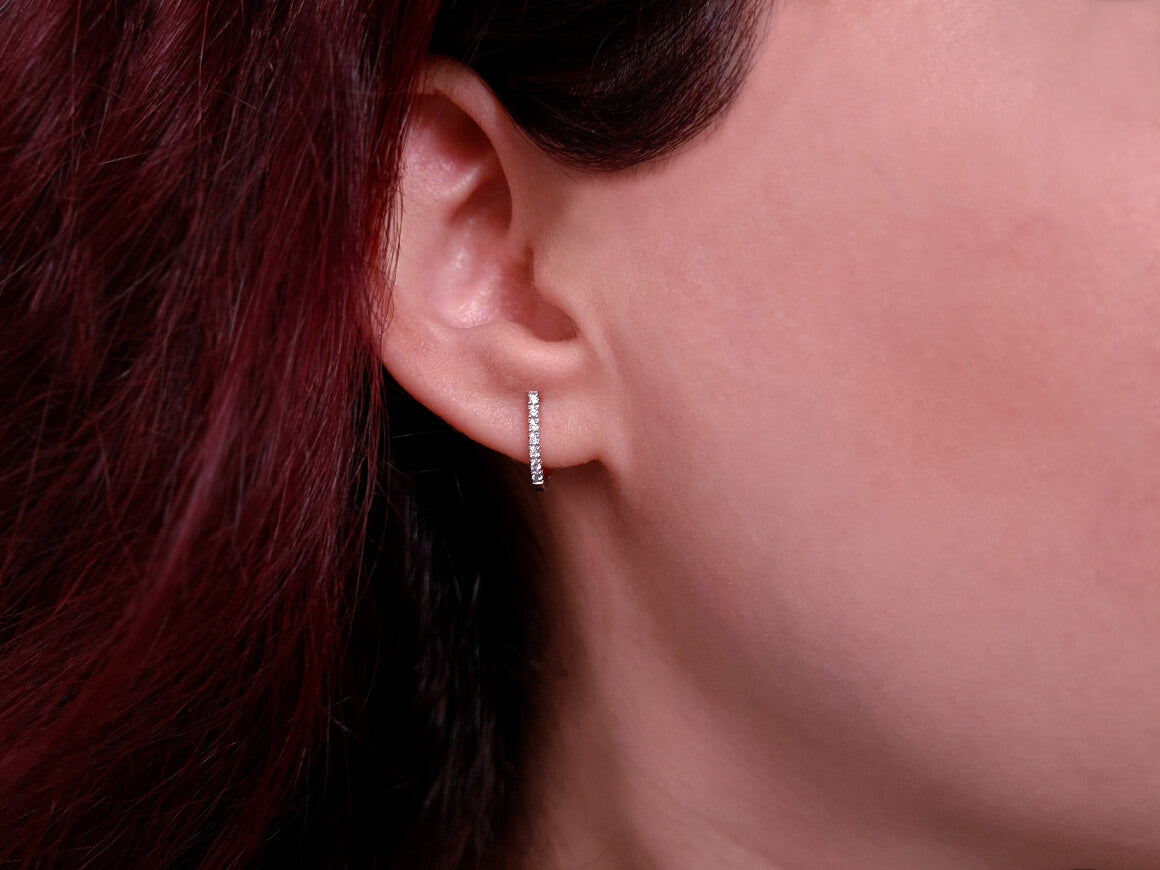 Boucles d'oreilles créoles diamant