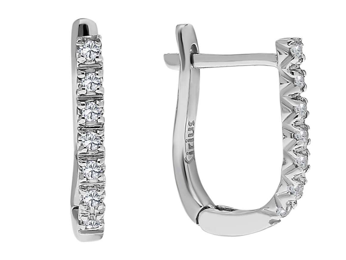 Boucles d'oreilles créoles diamant