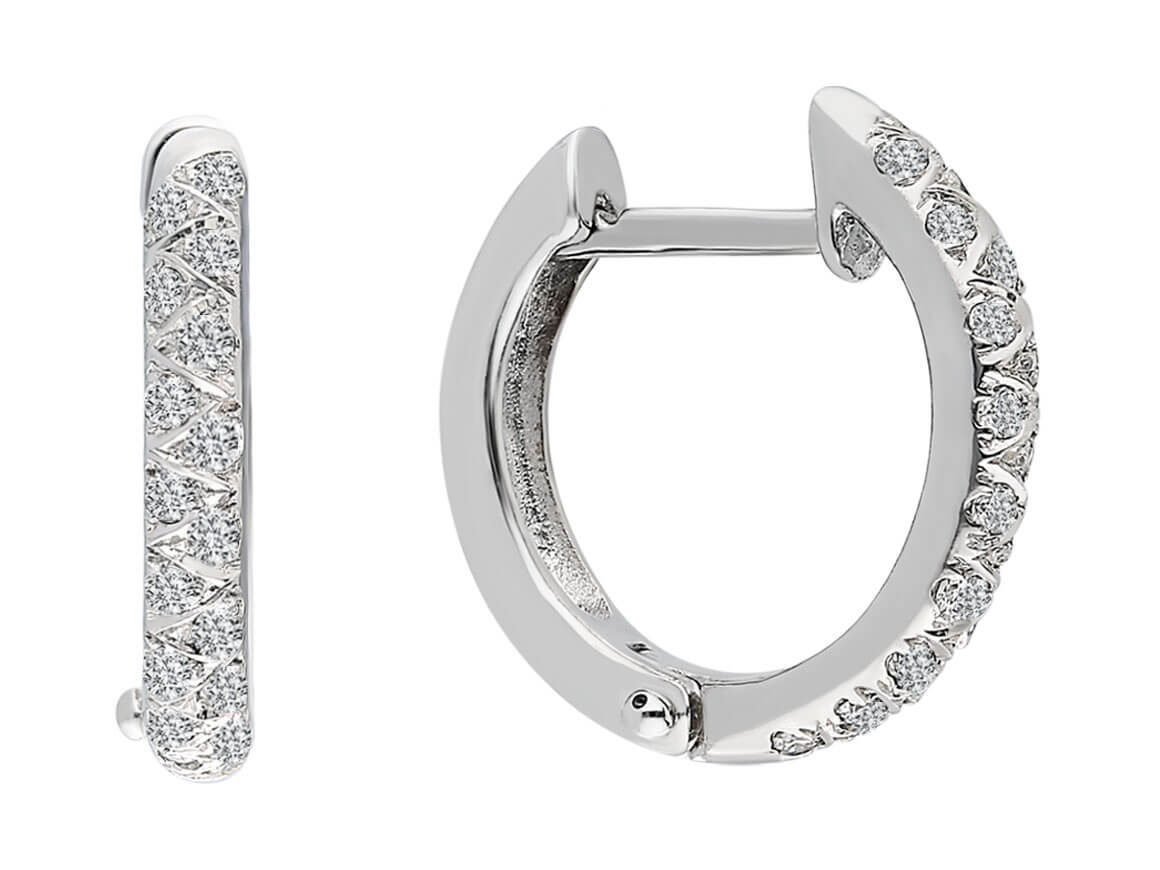 Boucles d'oreilles créoles diamant